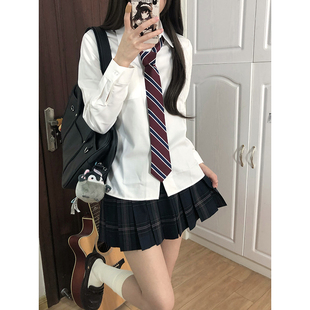 女夏小个子衬衣半身裙短裙套装 东京岁时记jk制服原创正版 白色衬衫