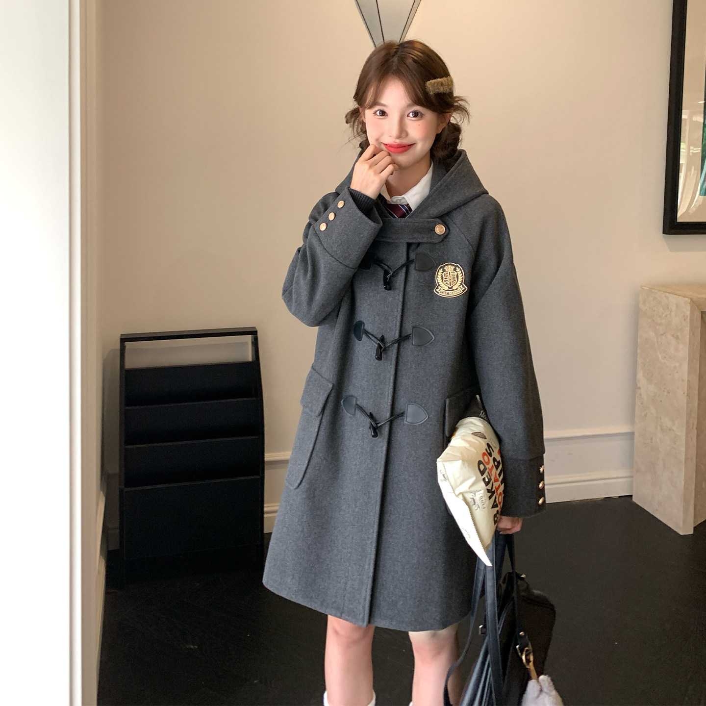 中长款毛呢外套莱克学院