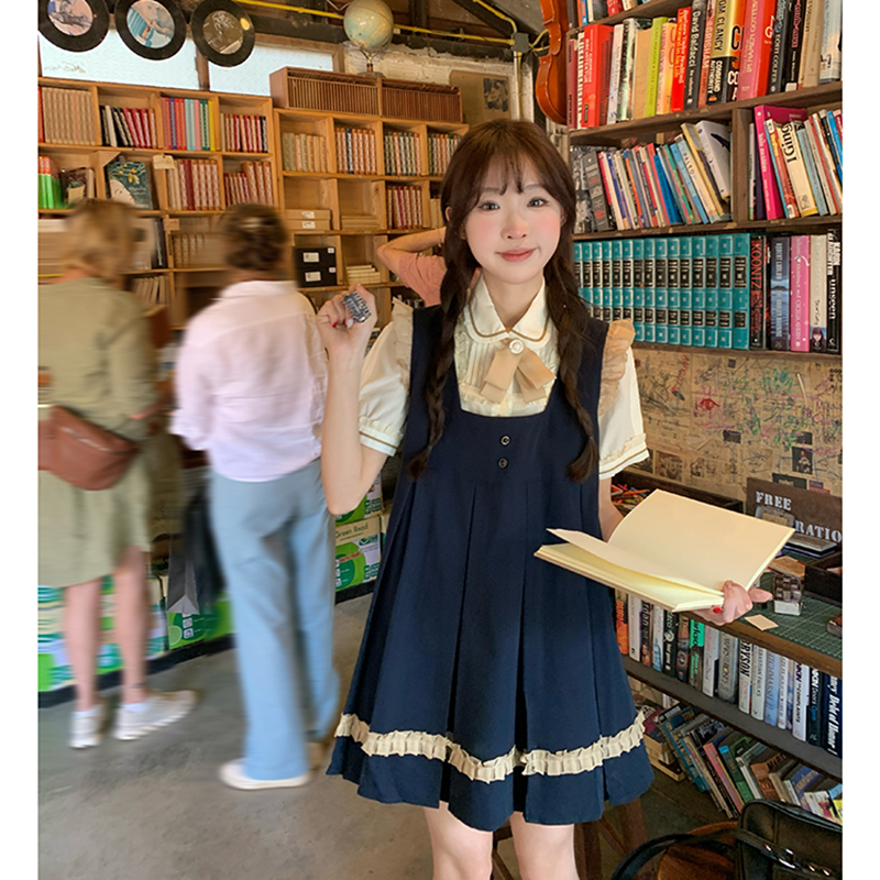小飞袖JK卡奶裙制服套装