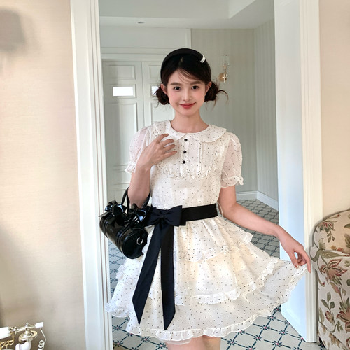 东京岁时记jk波点连衣裙女夏裙子