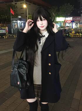 JK大衣学院风毛呢外套女