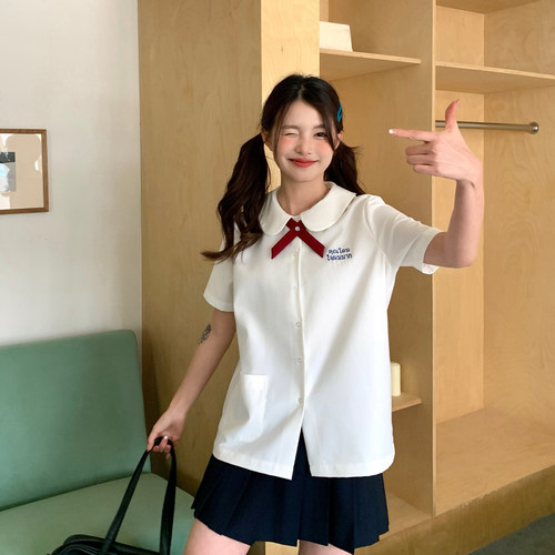 东京岁时记jk泰式学院短袖白衬衫