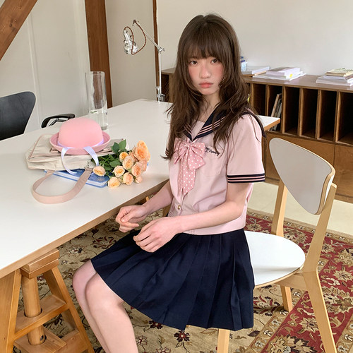 东京岁时记JK粉色水手服套装上衣