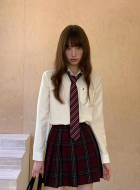 东京岁时记jk白色长袖衬衫纯色基础款通勤上衣学院风制服套装女