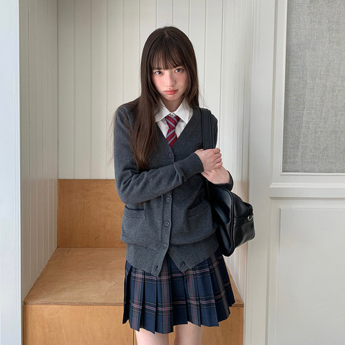 jk学院风针织衫开衫东京岁时记