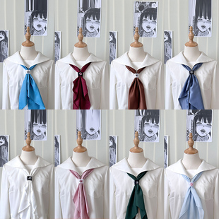 东京岁时记jk日系甜美新款纯色三角巾丝巾学院风制服百搭领结领扣