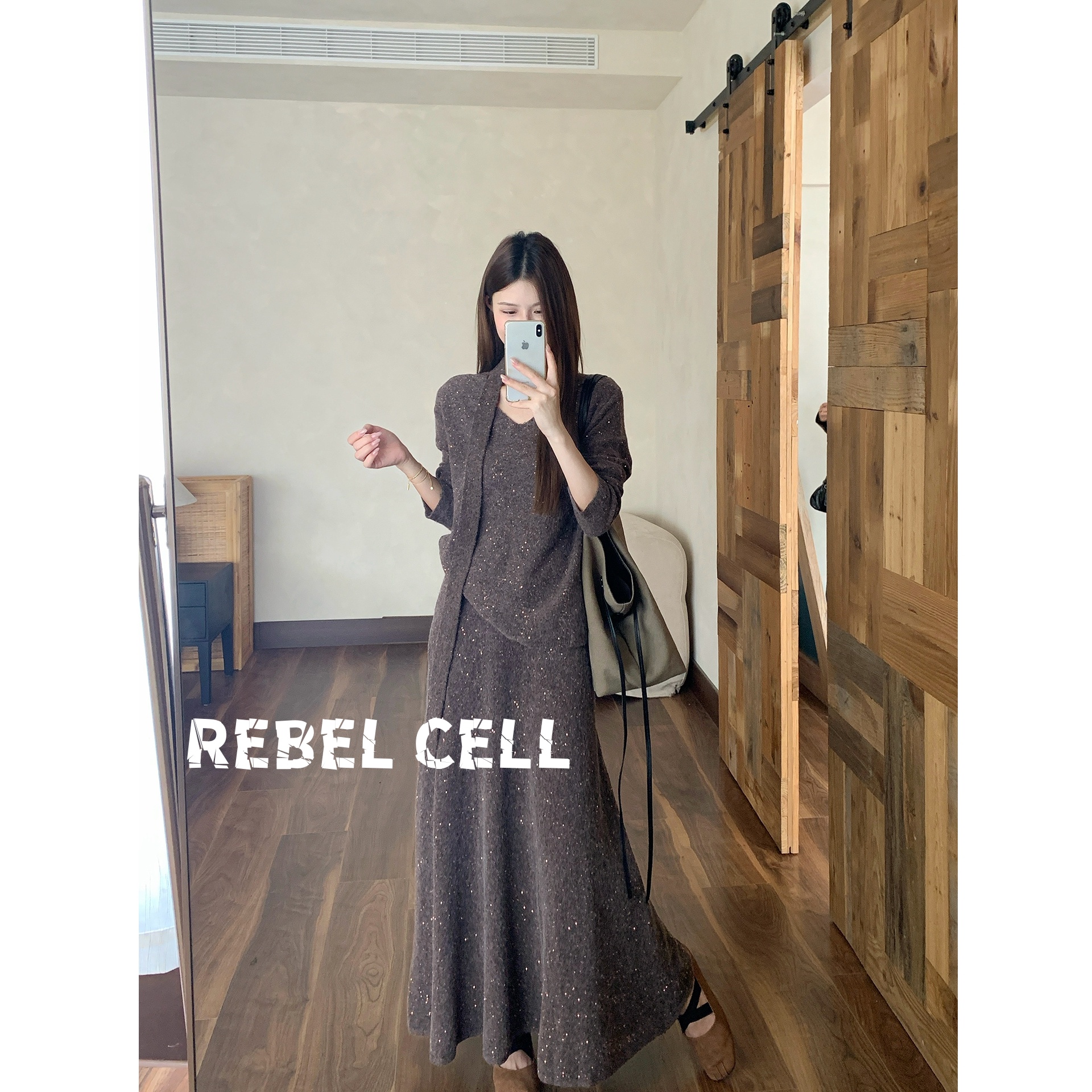 纯欲风辣妹炸街针织套装裙秋