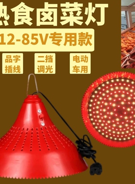 地摊灯24V48V夜市低压电动车灯生鲜灯卤肉灯红加黄光可调光熟食灯
