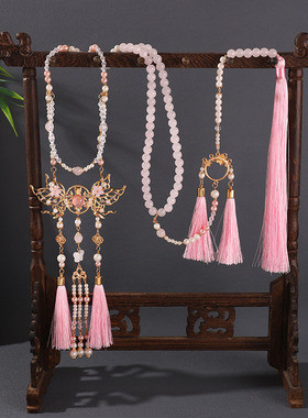 厂家批发国风古风平安原创汉服配饰中式璎珞明制马面蝴蝶项链配饰