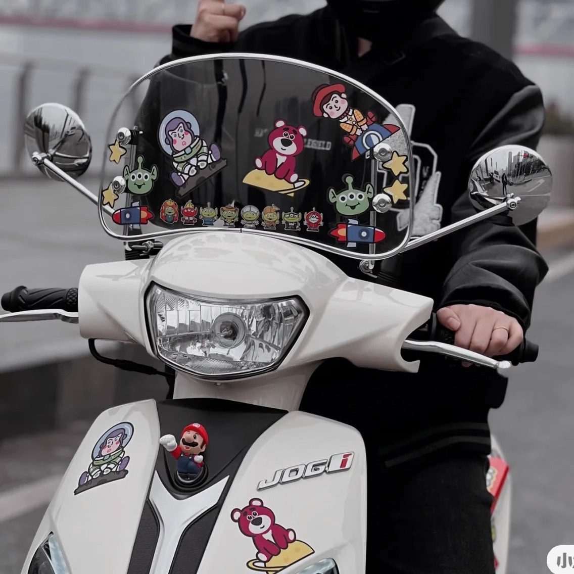 适用雅马哈巧格125i 福喜125改装复古前挡风板挡雨玻璃罩 风挡