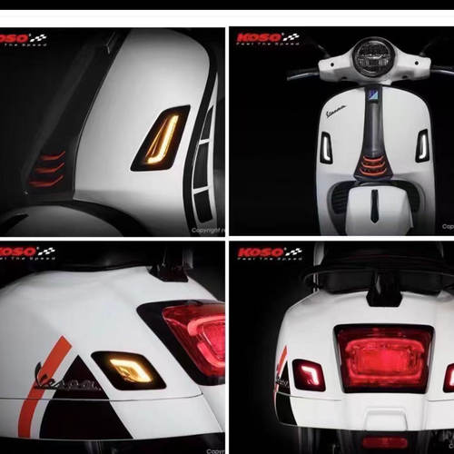 适用24-26款 vespa gts300 gtv6日专用黑化led转向灯大灯尾灯总成