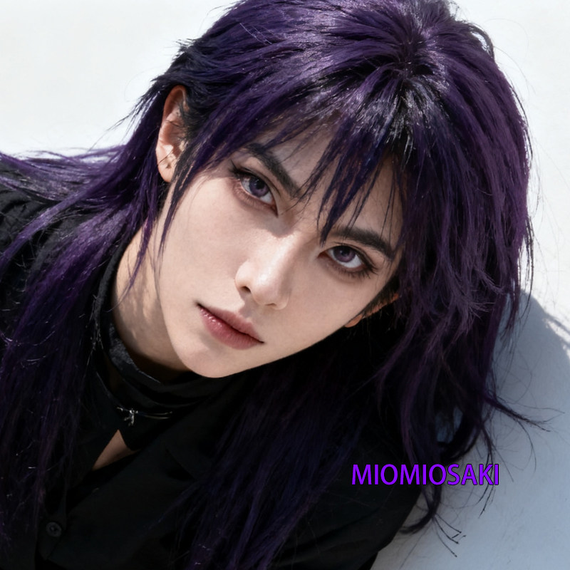 MIOMIOSAKI【黛紫色】调和型染膏黑紫补色染发暗紫色温和染发霜