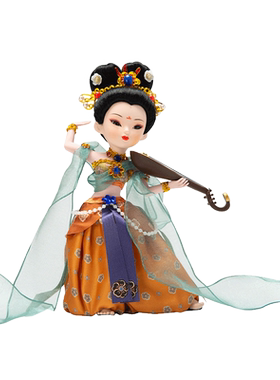 绢人娃娃中国风书房摆件