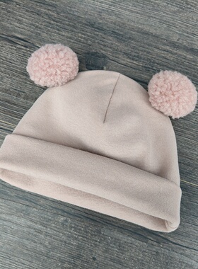 婴儿帽子秋冬款纯棉可爱超萌男女婴儿新生儿胎帽秋冬季宝宝帽子