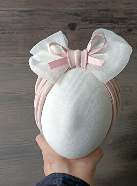 0-12个月新生婴儿帽子春秋款0-3个月小月零护卤门印度帽宝宝胎帽