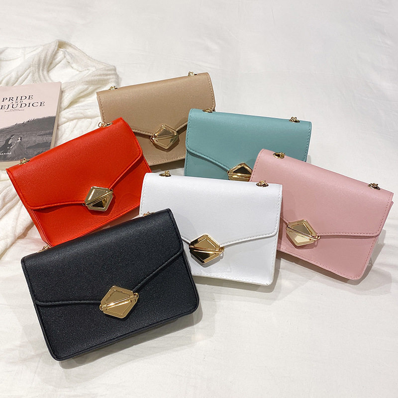 时尚链条女包2023韩版新款琐扣斜跨小方包休闲单肩纯色手机零钱包,箱包皮具/热销女包/男包,通用款女包,淘宝优惠券,粉丝福利购,淘宝优惠卷