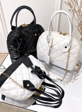 手提贝壳包2021ladies bags韩版绣花包包女一件女士斜挎包