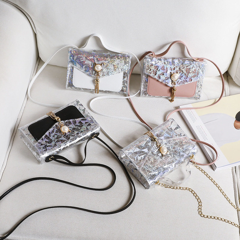 手机包包女2022夏秋韩版碎花猫耳流苏撞色透明小方包单肩斜跨手提,运动包/户外包/配件,挎包/拎包/休闲包,淘宝优惠券,粉丝福利购,淘宝优惠卷