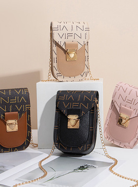 跨境女包2024新款ladies bags复古潮流字母个性手机包女士斜挎包