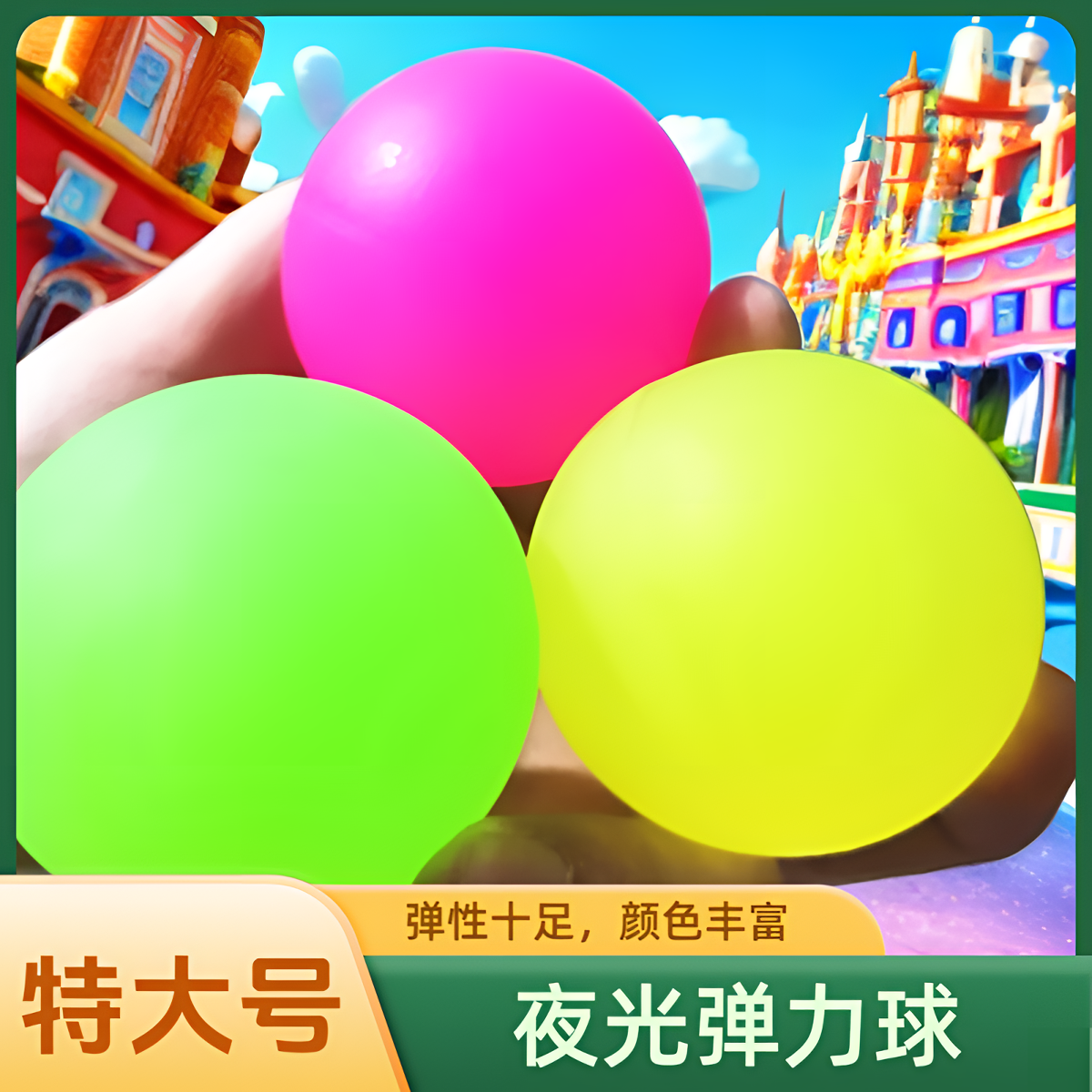 夜光弹力球大号实心橡胶回弹荧光球高弹性发光1号龙珠60号45327号,玩具/童车/益智/积木/模型,球类玩具/球类运动,淘宝优惠券,粉丝福利购,淘宝优惠卷