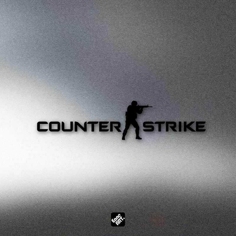 EONE镂空车贴FPS游戏 CSGO 反恐精英 LOGO英文室内外防水贴纸拉花