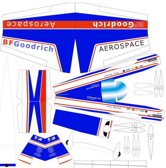 E1红蓝黑 航模飞机图纸
