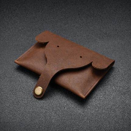 简约韩版牛皮卡包零钱包男女真皮卡夹疯马皮硬币包装小包驾驶证套