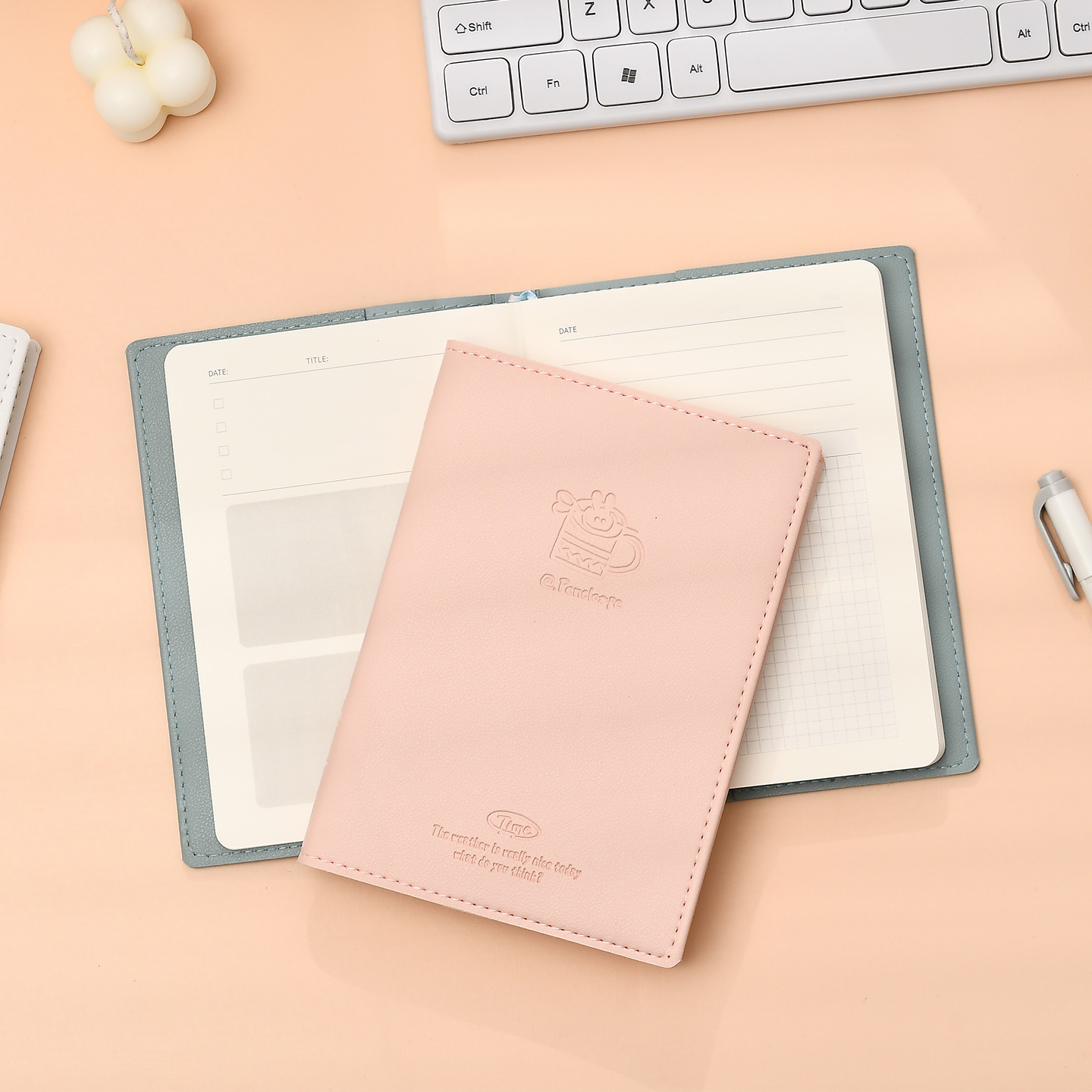 伊莎儿皮本学生高颜值笔记本可爱 36K96张插套手账本(致野礼)