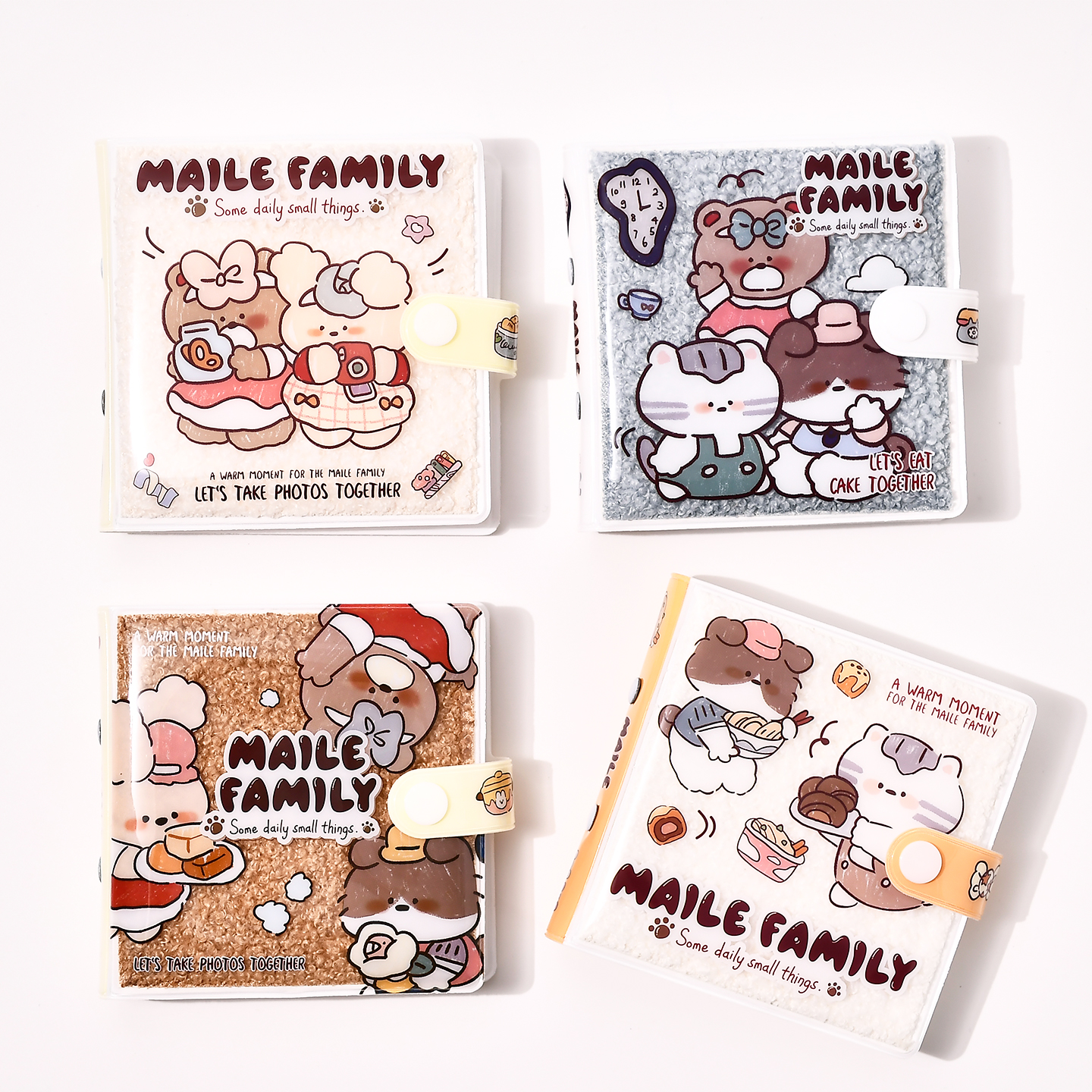 毛绒相册本可爱卡通便携随身卡册