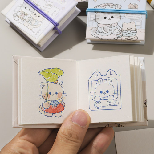 洢杉猫猫序曲系列迷你涂色本