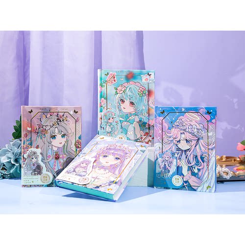 少女封面伊莎儿烫金纸质手帐