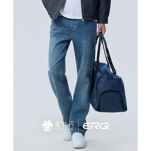 ERQ901中腰宽松直筒牛仔男裤 弹力