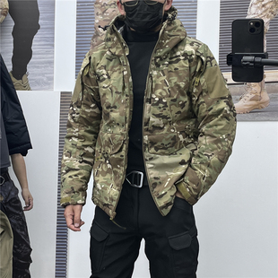 冬男热反射战术加厚棉服防寒外套户外迷彩保暖防水风登山连帽冲锋