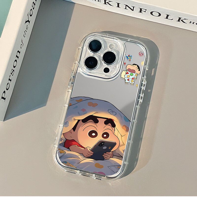 适用于苹果iPhone17ProMax 全型号 镜面补妆镜 气囊防摔 适配 iPhone13 防撞 iPhone8Plus 护镜 iPhoneXR手机
