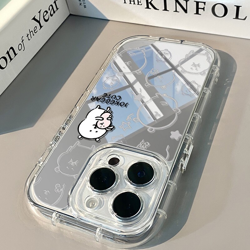 适用于苹果iPhone16Plus (全型号) 手机壳 高颜值镜面 补妆便携 镜头全包 质感 iPhone14ProMax 简约 iPhone8