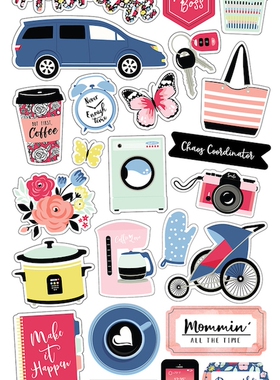 Echo Park *6x12英寸纸板贴纸 #MOM165021 I AM MOM 全职妈妈系列