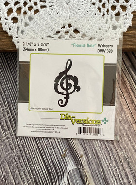Die-Versions *切割模板/刀模 #DVW-328 Flourish Note 花样音符