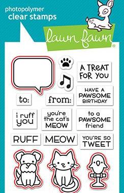 Lawn Fawn *透明图章/印章/模板 #LF1962/1963 Say What? Pets