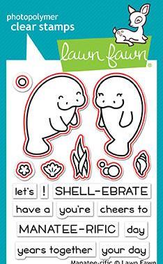 Lawn Fawn *透明图章/印章/模板 #LF1688 Manatee-Rific 海牛之恋