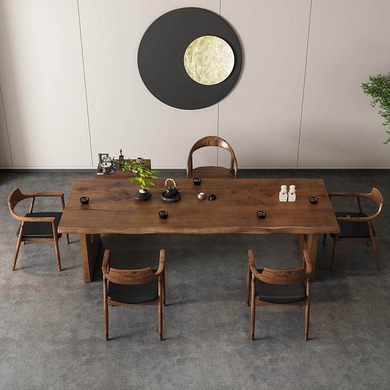 实木大板茶桌椅组合一桌六意椅创办公铮铮铁骨室家用简约茶几新中,住宅家具,家用茶台/茶桌,淘宝优惠券,粉丝福利购,淘宝优惠卷