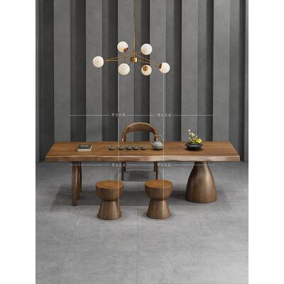 实几木茶和椅子接组简合约现代创意待34154茶大桌客厅家庭茶几阳