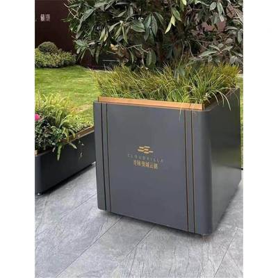 不锈花485定箱户外组合花池市政制树箱长方花槽成钢品花架铁艺花