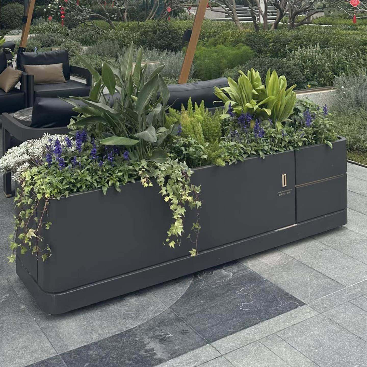 户外36地产软不定锈钢盆花箱制室外装铁艺花庭院露台围栏金属花槽,商业/办公家具,花坛/花箱,淘宝优惠券,粉丝福利购,淘宝优惠卷