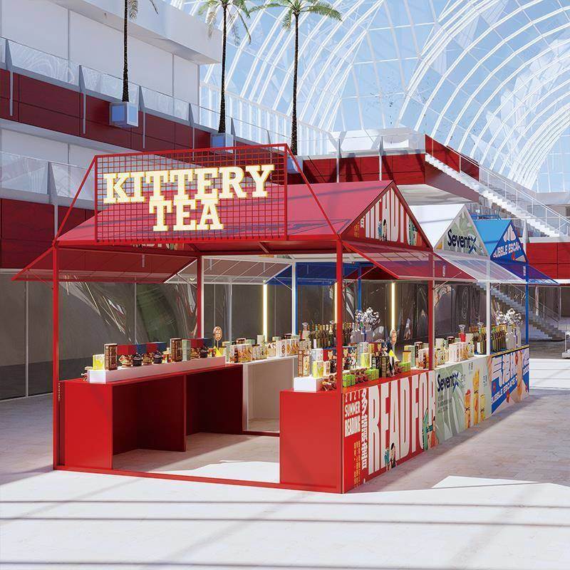 外户市文网红铁艺大无品牌\/型摊位商业街夜市活动摆摊架子创集摆