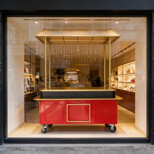 摆摊推车商用摆摊展示架烘焙试吃车酒店咖啡推车多功能餐车品尝车