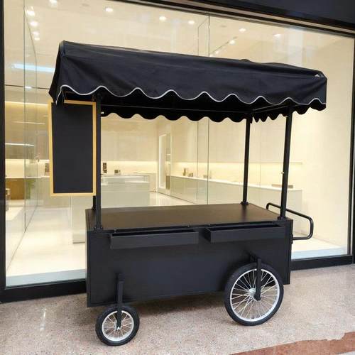网红摆摊小推车商用酒店铁艺花车多功能活动促销车商场超市宣传车