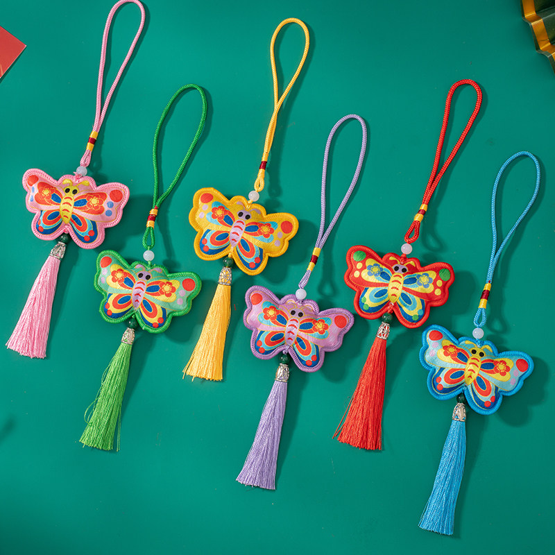 文创蝴蝶流苏香囊中国风汉服挂件民族风复古随身包边端午节香包