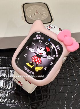 苹果applewatch卡通kt猫保护壳