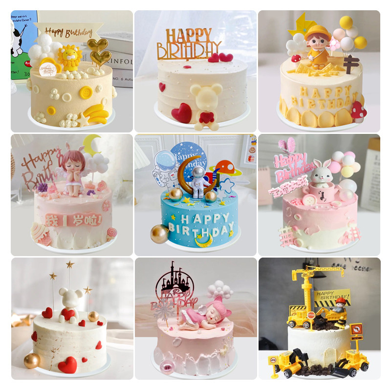 网红新品仿真创意男孩女孩卡通生日蛋糕模型塑胶假橱窗样品展示,家居饰品,仿真水果,淘宝优惠券,粉丝福利购,淘宝优惠卷