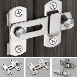 免打孔不锈钢门搭扣插销锁扣粘贴式推拉移房门闩门扣门栓老式门锁